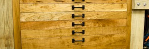 The-cabinet-installed-in-its-home.-The-drawer-fronts-are-free-cherry-from-a-friend.-I-purposely-chose-the-odd-pieces